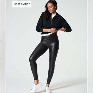 EUC Spanx leggings that look like Fuax leather